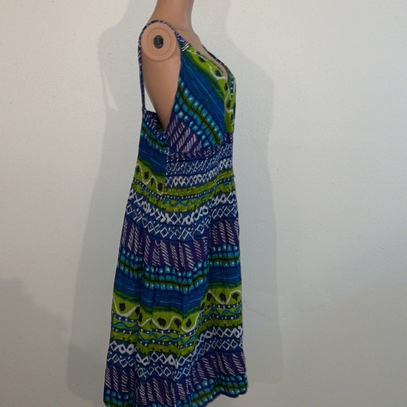 Casse’s Maxi Dress with Smocked front and back and V Neck Front Embellishments - Picture 10 of 17